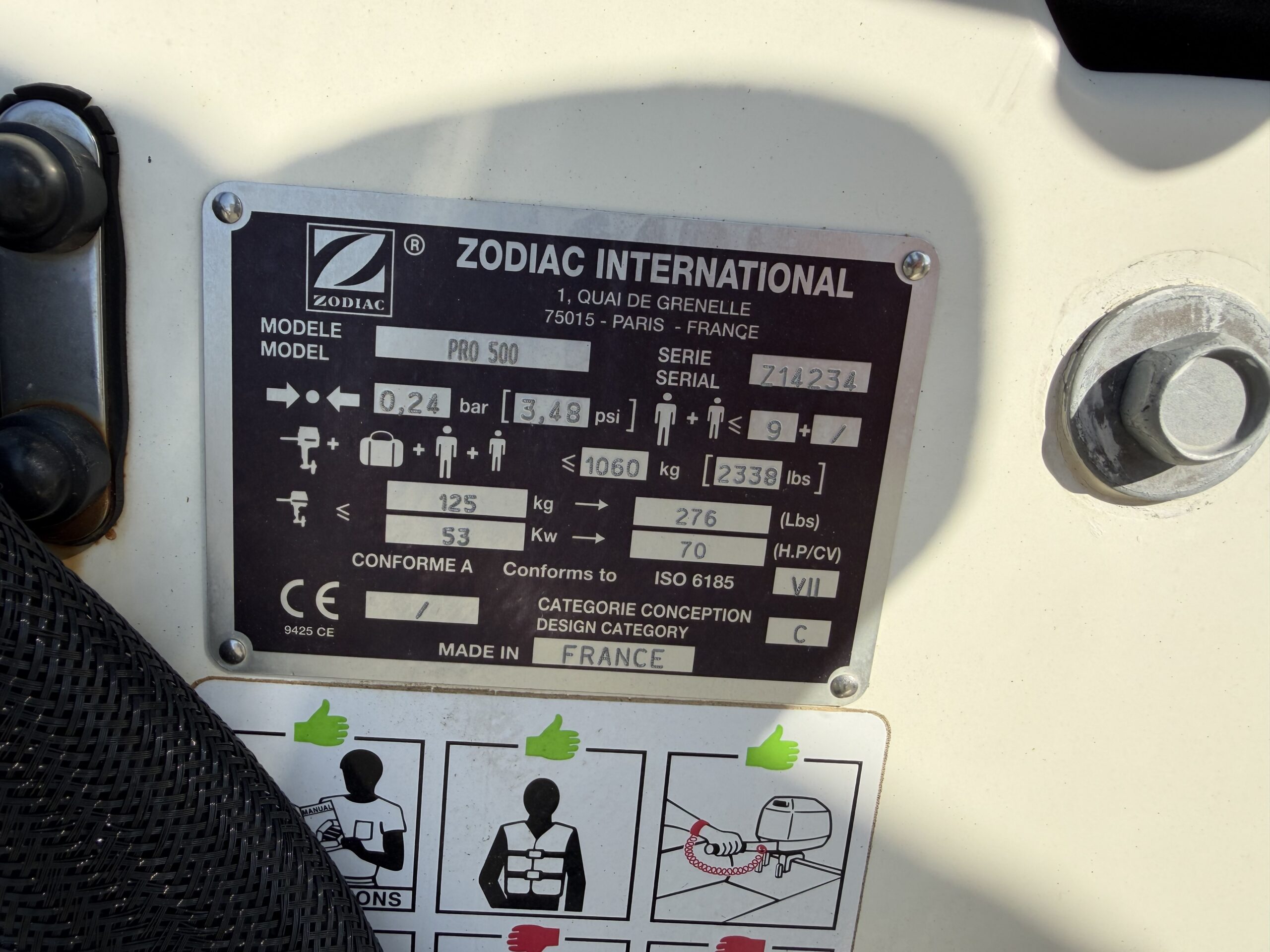 Zodiac pro 500 – Suzuki 70 CV 2024